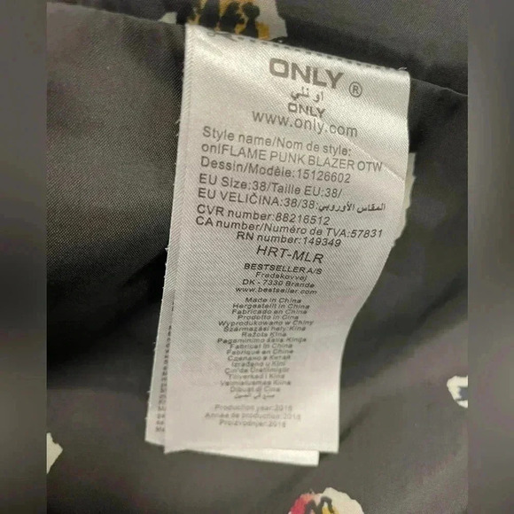 ONLY Open Blazer Cardigan Black Size 38/Medium - Picture 9 of 9